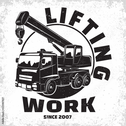 auto crane emblem design