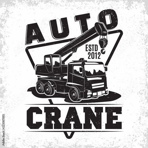 auto crane emblem design