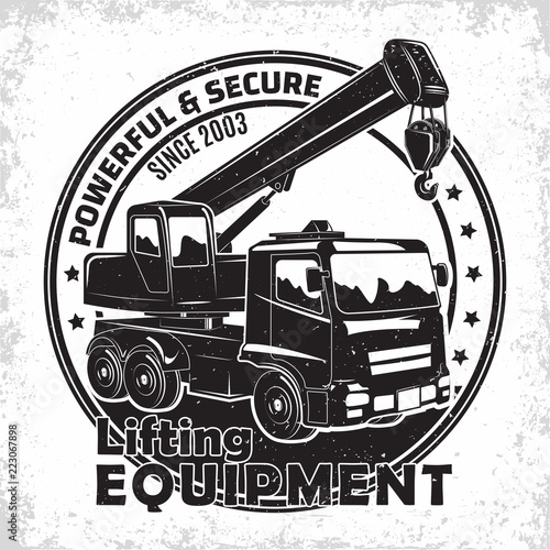auto crane emblem design