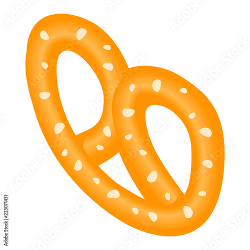 Bavarian pretzel icon. Isometric of bavarian pretzel vector icon for web design isolated on white background