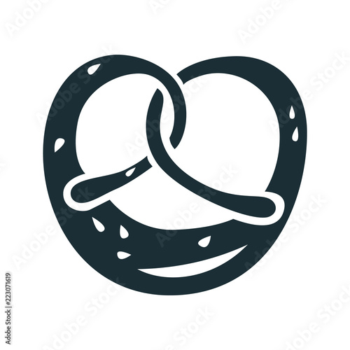 Pretzel icon. Simple illustration of pretzel vector icon for web design isolated on white background