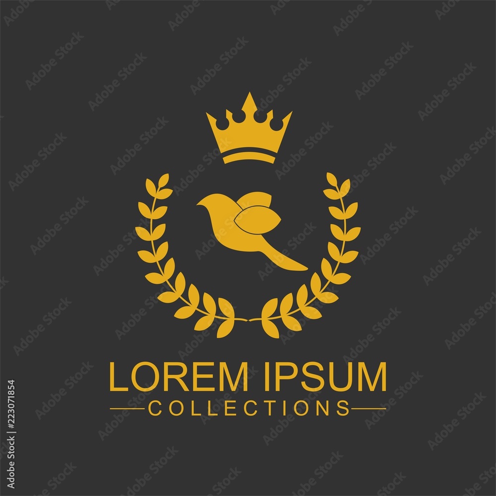 Luxury Bird Logo template in vector for Restaurant, Royalty, Boutique, Cafe, Hotel, Heraldic, Jewelry, Fashion and other vector illustration Luxury Bird Logo template in vector for Restaurant, Royalty, Boutique, Cafe, Hotel, Heraldic, Jewelry, Fashion and other vector illustration