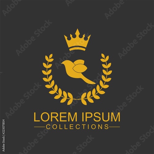 Luxury Bird Logo template in vector for Restaurant, Royalty, Boutique, Cafe, Hotel, Heraldic, Jewelry, Fashion and other vector illustration