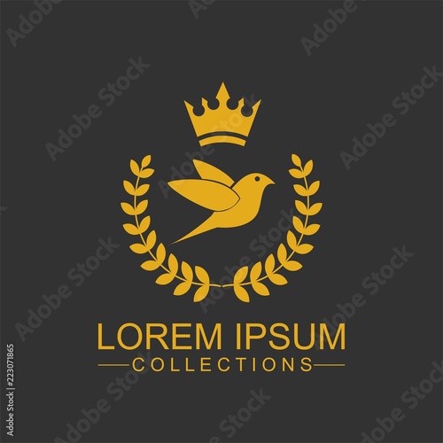 Luxury Bird Logo template in vector for Restaurant, Royalty, Boutique, Cafe, Hotel, Heraldic, Jewelry, Fashion and other vector illustration