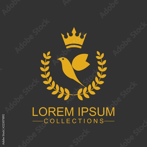 Luxury Bird Logo template in vector for Restaurant, Royalty, Boutique, Cafe, Hotel, Heraldic, Jewelry, Fashion and other vector illustration
