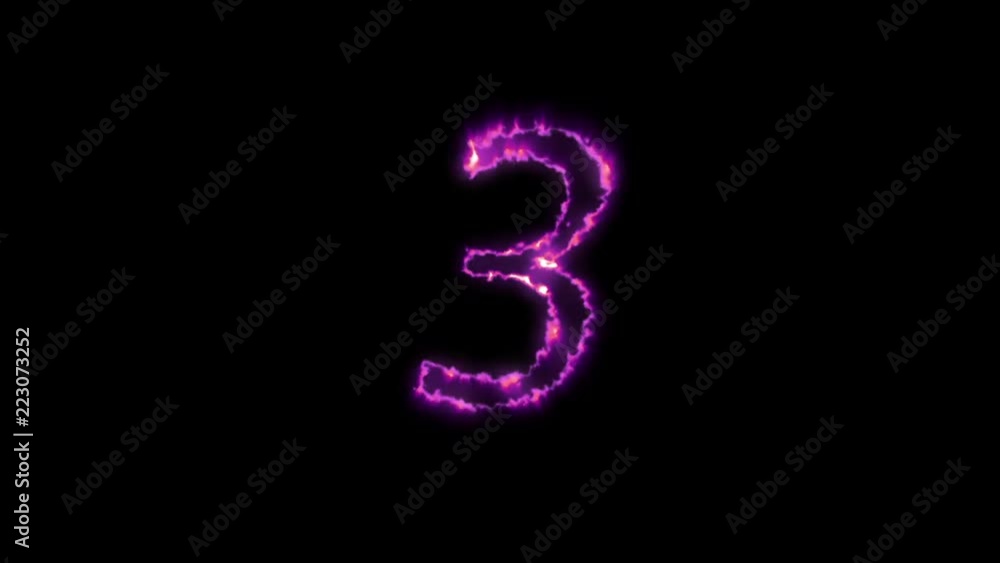 Animation of the counting down with alpha channel Animation of the counting down with alpha channel