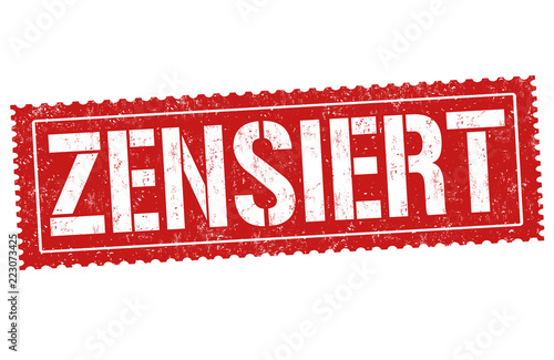 Grunge rubber stamp with text Censored (in german language), vector illustration