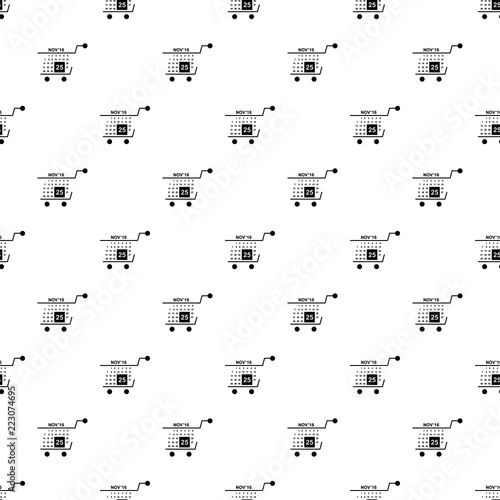Basket calendar twenty fifth of november icon. Simple illustration of basket calendar twenty fifth of november vector icon for web
