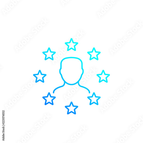 celebrity line vector icon