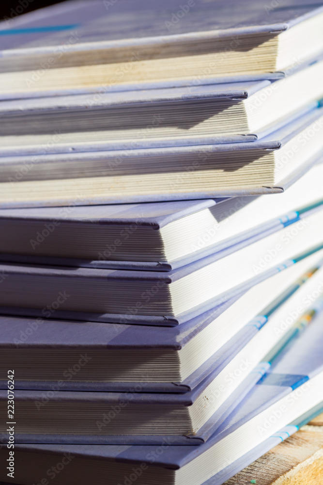 The books on the table The books on the table