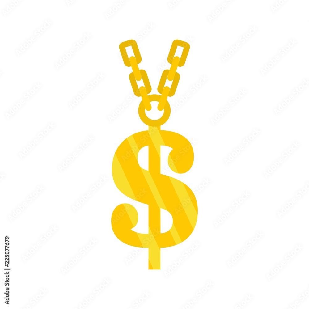 Gold dollar symbol icon. Flat illustration of gold dollar symbol vector icon for web design Gold dollar symbol icon. Flat illustration of gold dollar symbol vector icon for web design