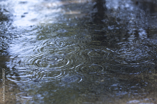 Fototapeta Naklejka Na Ścianę i Meble -  Raindrops on the water
