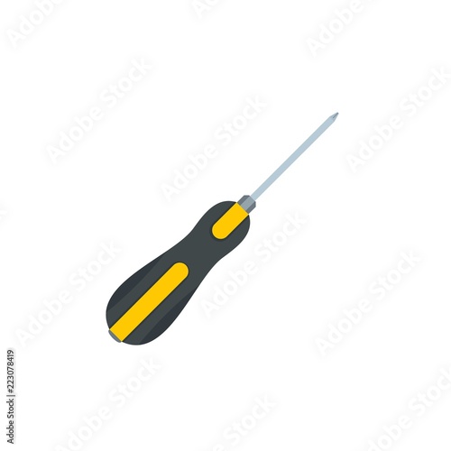 Screwdriver icon. Flat illustration of screwdriver vector icon for web design