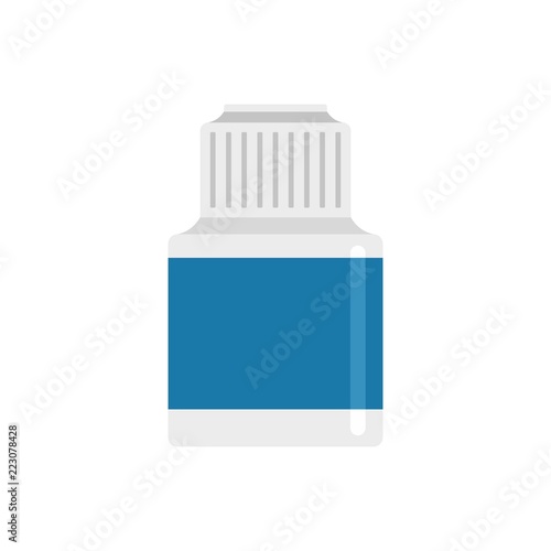 Vaping liquid bottle icon. Flat illustration of vaping liquid bottle vector icon for web design