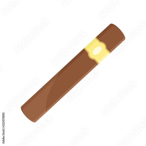 Brown cigar of cuba icon. Flat illustration of brown cigar of cuba vector icon for web design