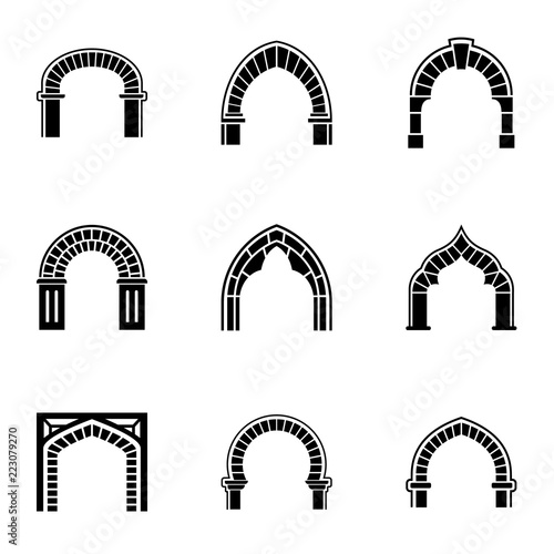 Aisle icons set. Simple set of 9 aisle vector icons for web isolated on white background