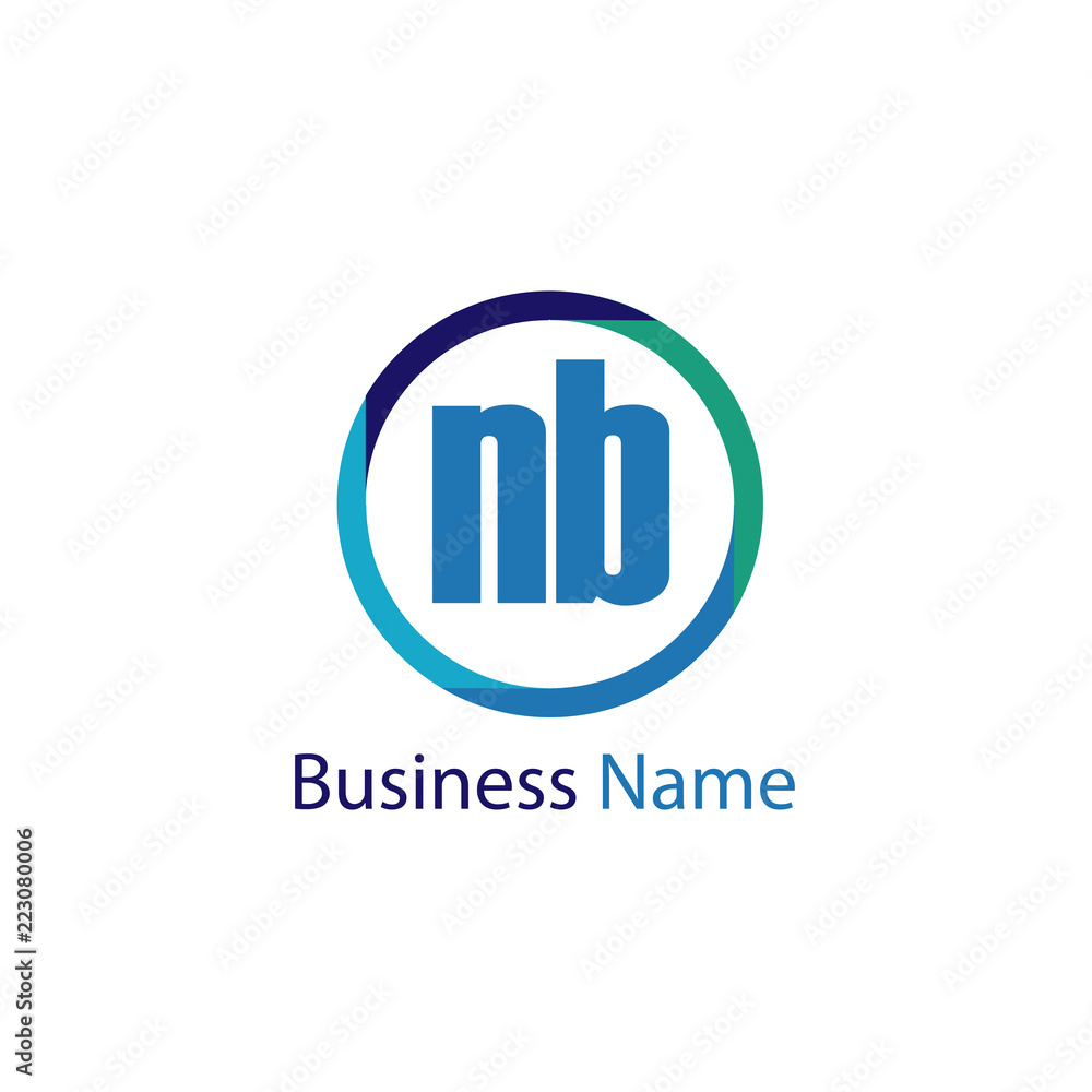 Initial Letter NB Logo Template Design Initial Letter NB Logo Template Design