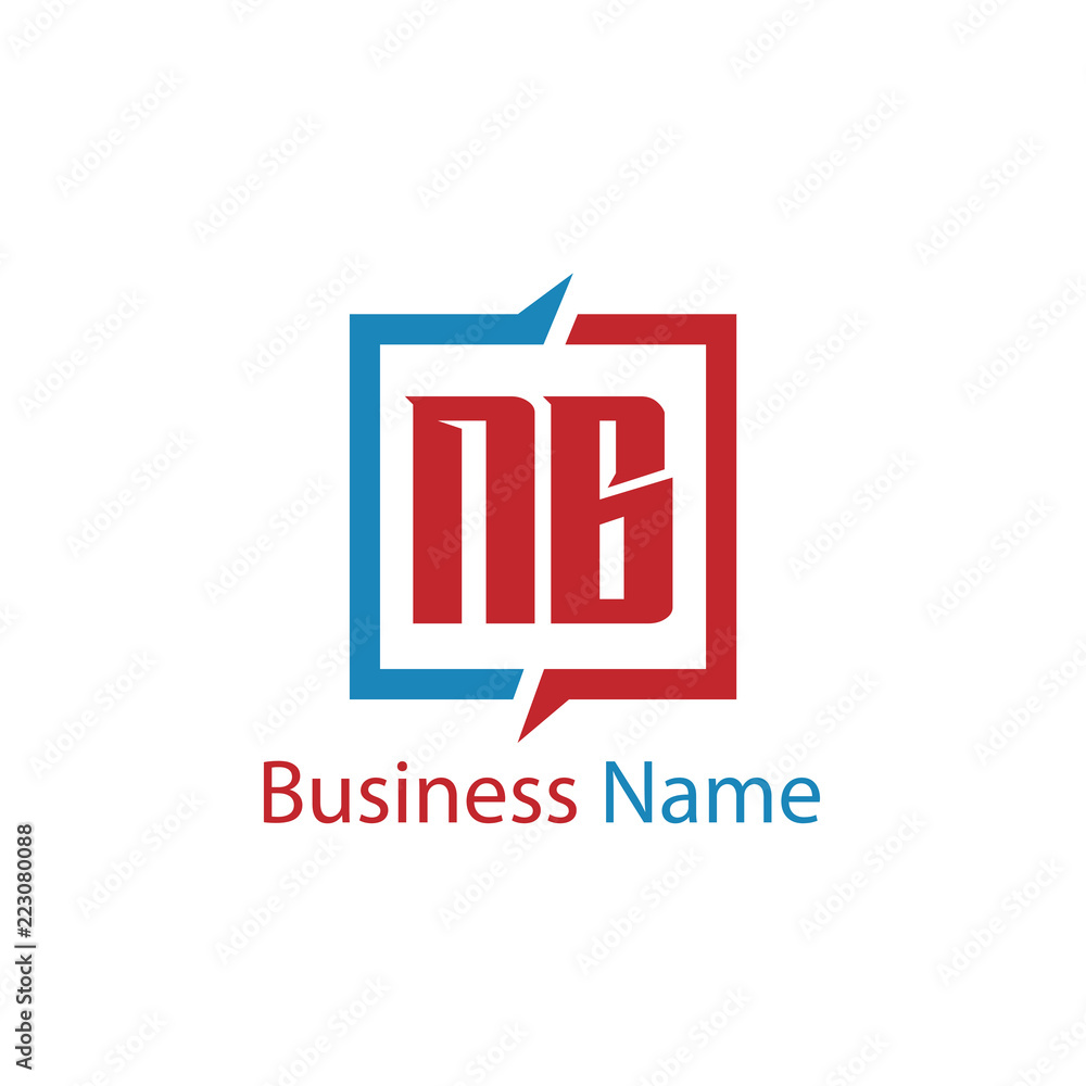 Initial Letter NB Logo Template Design Initial Letter NB Logo Template Design