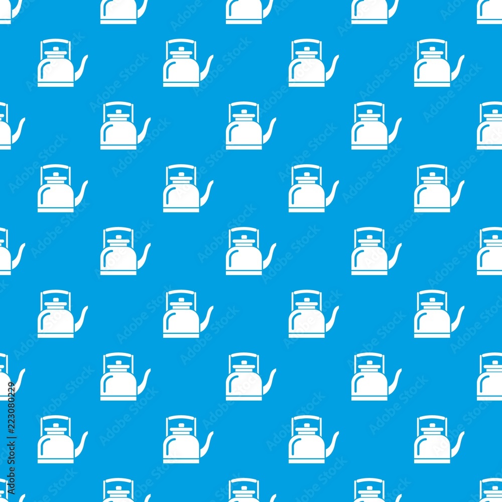 Ceramic teapot pattern vector seamless blue repeat for any use Ceramic teapot pattern vector seamless blue repeat for any use
