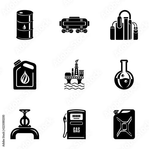 Storage depot icons set. Simple set of 9 storage depot vector icons for web isolated on white background