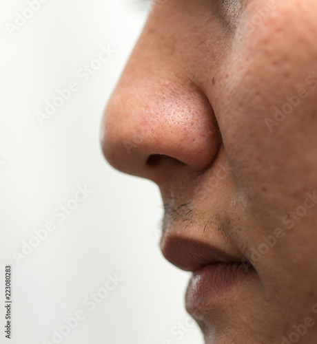 nose close up man