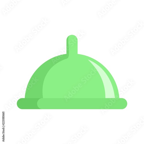 Green condom icon. Flat illustration of green condom vector icon for web design