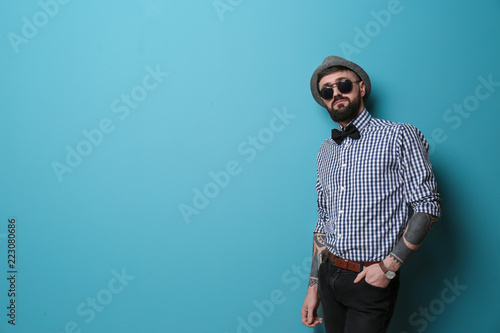 Portrait of handsome hipste...
