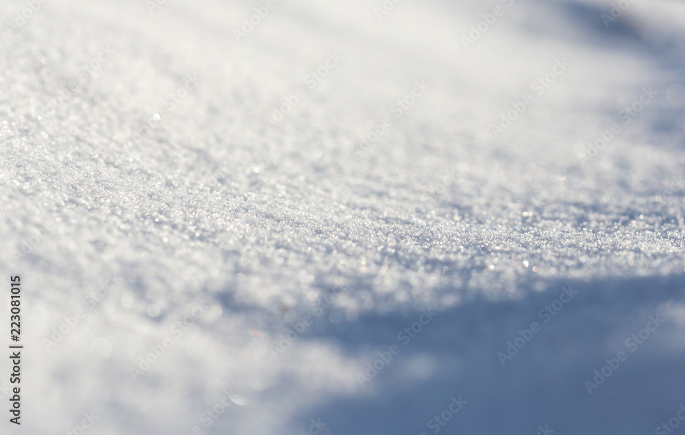 Macro background of snow