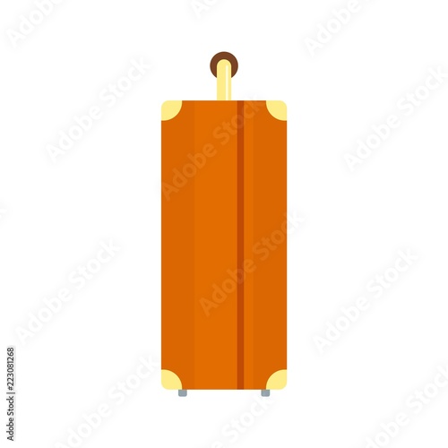Side of travel bag icon. Flat illustration of side of travel bag vector icon for web design