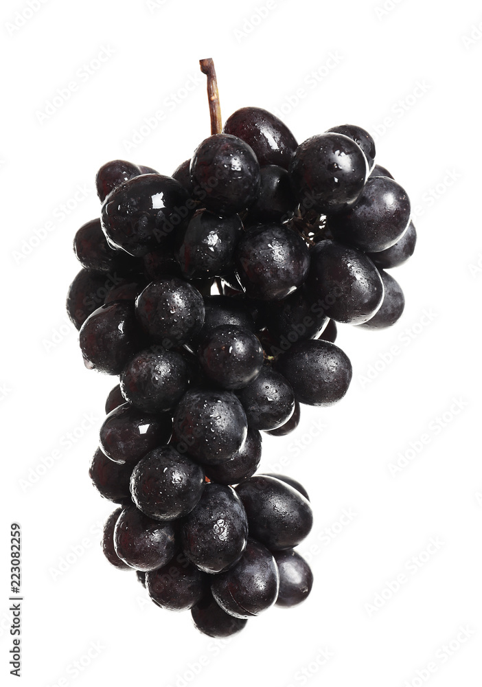 Bunch of fresh ripe juicy grapes on white background Bunch of fresh ripe juicy grapes on white background