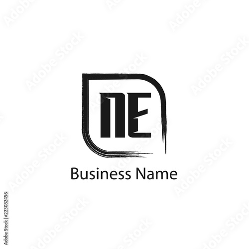 Initial Letter NE Logo Template Design