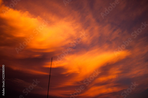 sunset red and orange clouds
