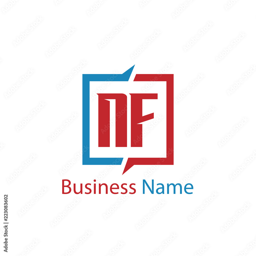 Initial Letter NF Logo Template Design Initial Letter NF Logo Template Design