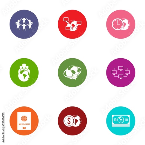 Bilde på lerret Wherewithal icons set