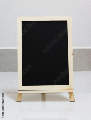 blank slate blackboard isolated on white background, copy space.
