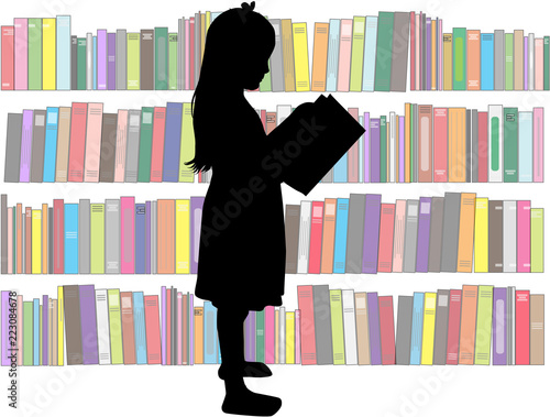 A child with a book.