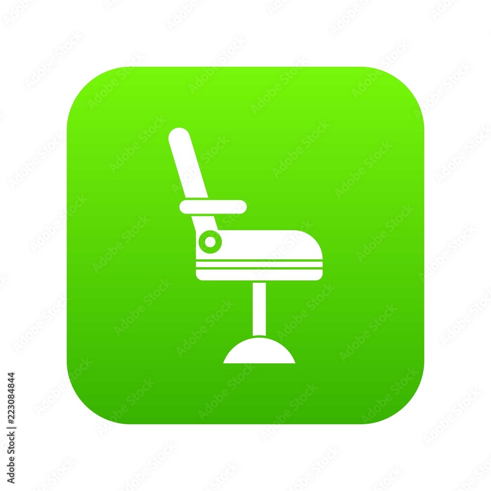 Chair icon digital green for any design isolated on white vector illustration Chair icon digital green for any design isolated on white vector illustration