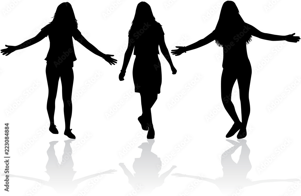Fototapeta premium Silhouette of a woman.