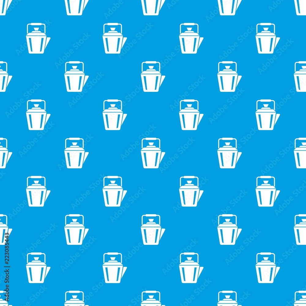 Steel teapot pattern vector seamless blue repeat for any use Steel teapot pattern vector seamless blue repeat for any use