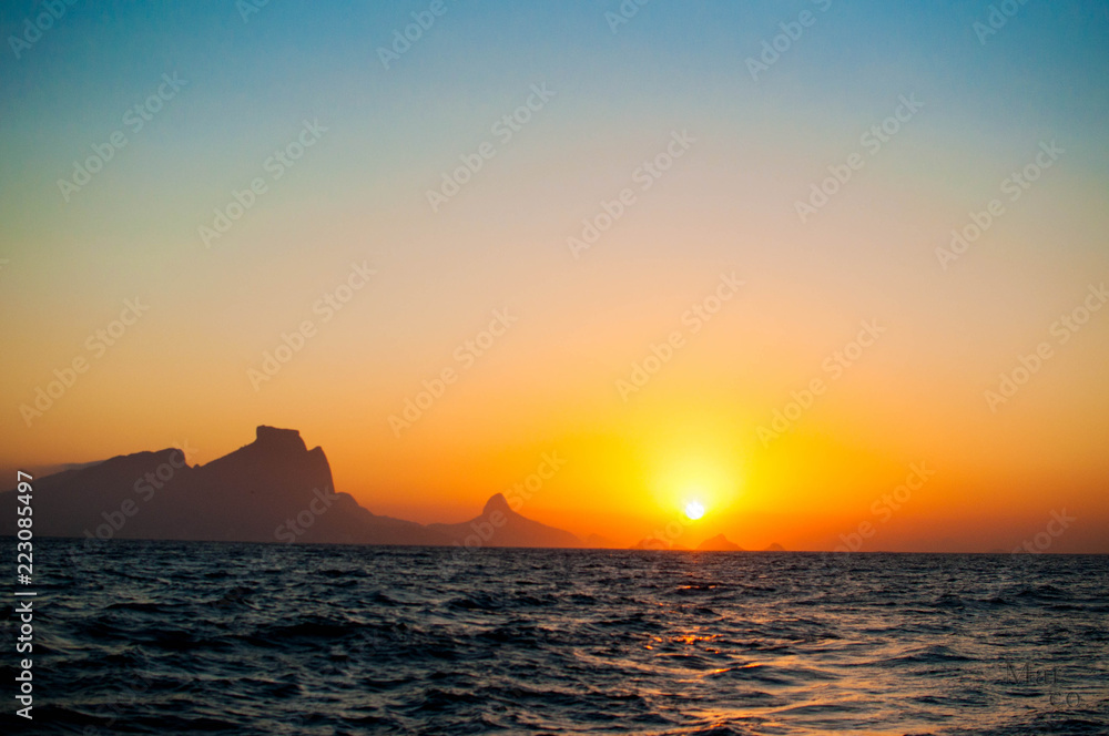sunset at sea Rio de Janeiro