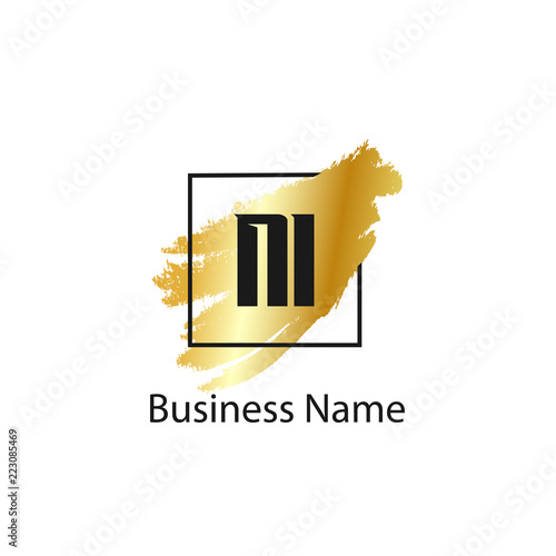 Initial Letter NI Logo Template Design