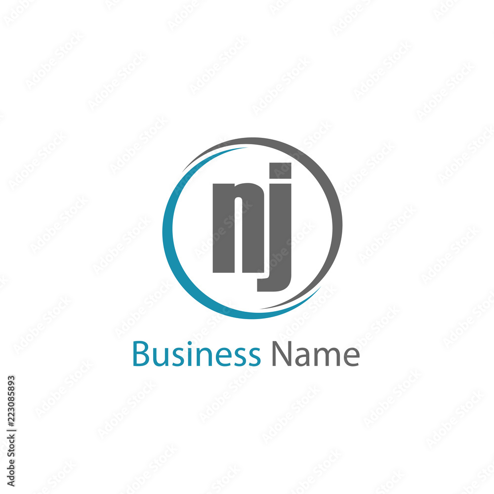 Initial Letter NJ Logo Template Design Initial Letter NJ Logo Template Design