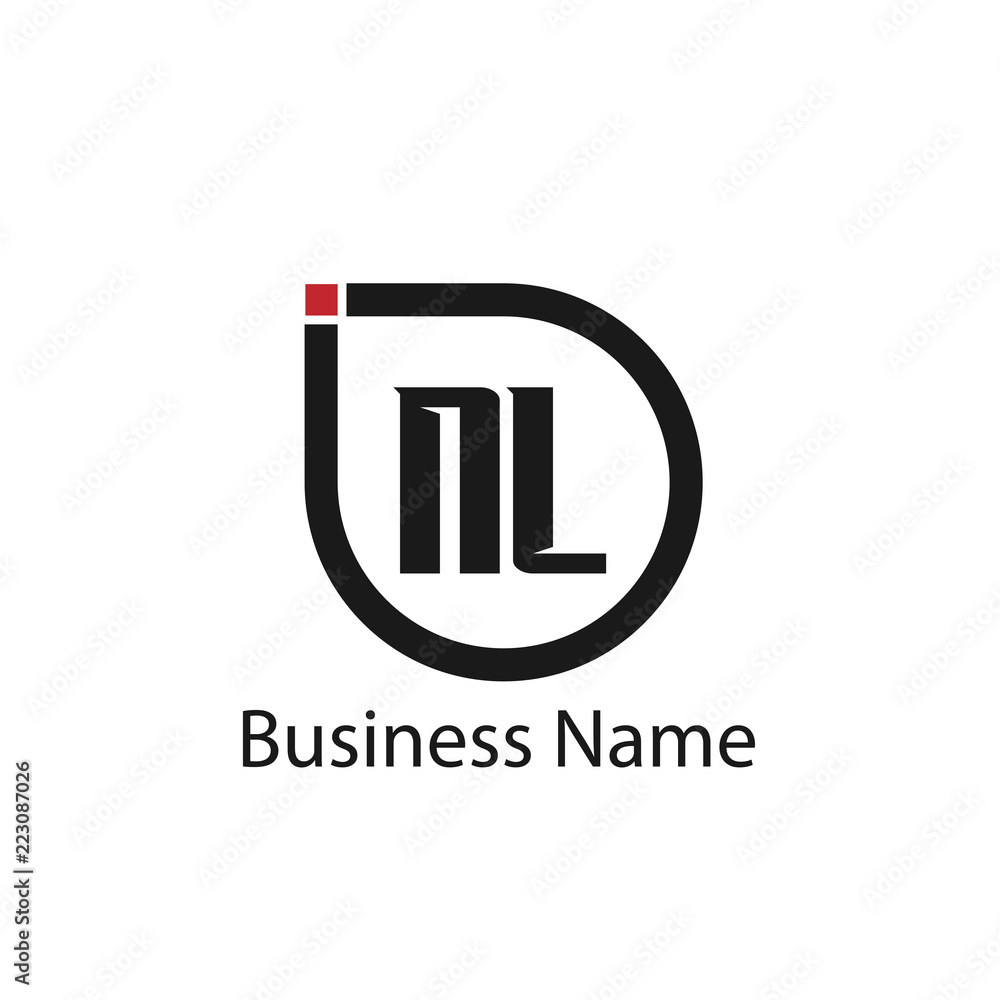 Obraz premium Initial Letter NL Logo Template Design