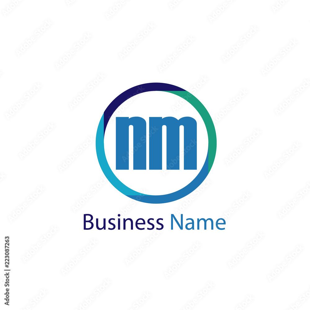Initial Letter NM Logo Template Design Initial Letter NM Logo Template Design