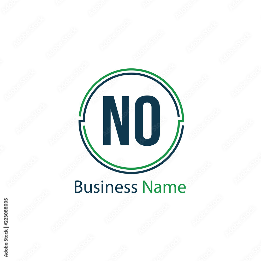 Initial Letter NO Logo Template Design Initial Letter NO Logo Template Design