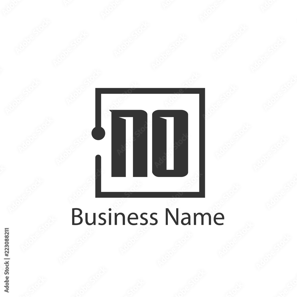 Initial Letter NO Logo Template Design Initial Letter NO Logo Template Design
