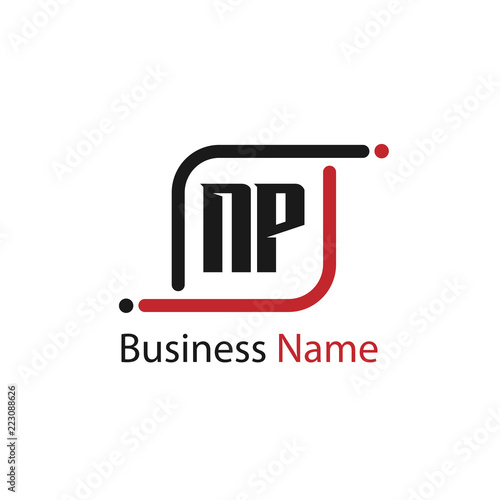 Initial Letter NP Logo Template Design