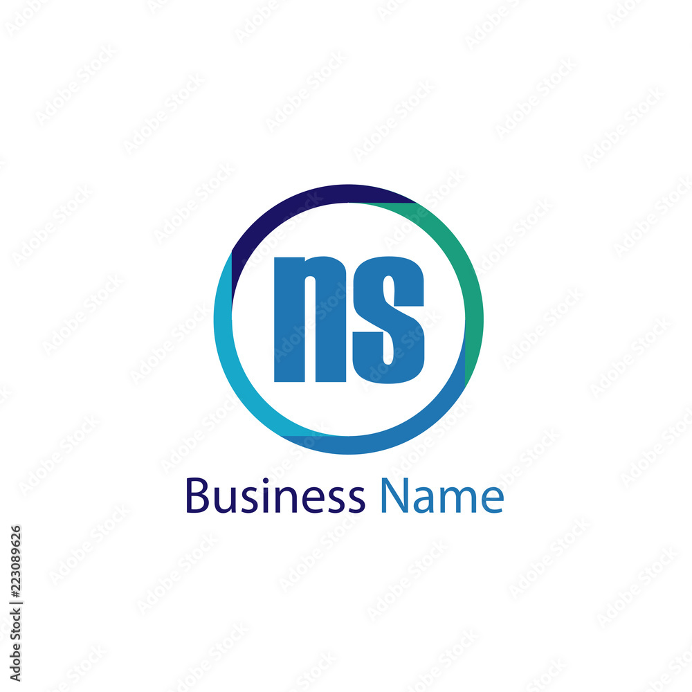 Initial Letter NS Logo Template Design Initial Letter NS Logo Template Design