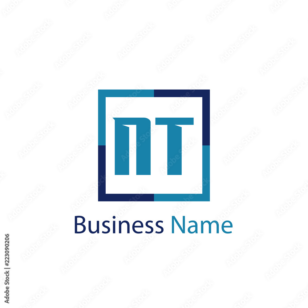Initial Letter NT Logo Template Design Initial Letter NT Logo Template Design