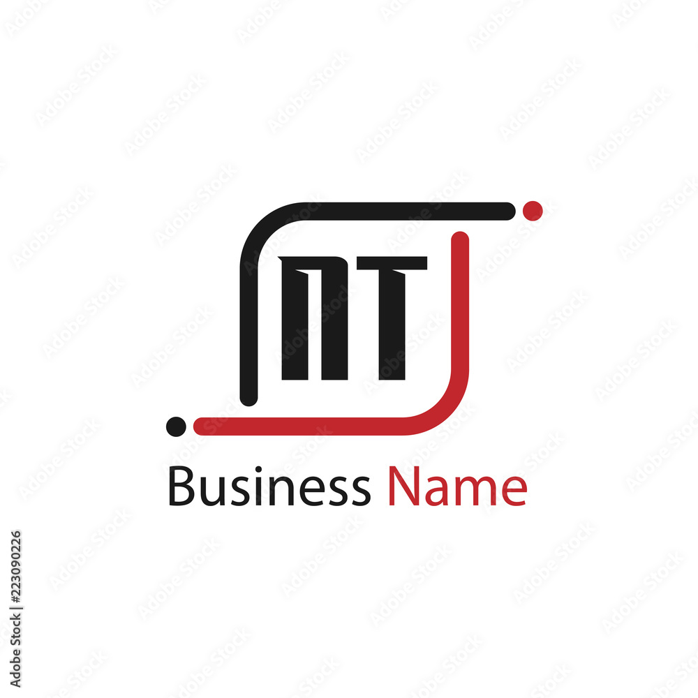 Initial Letter NT Logo Template Design Initial Letter NT Logo Template Design